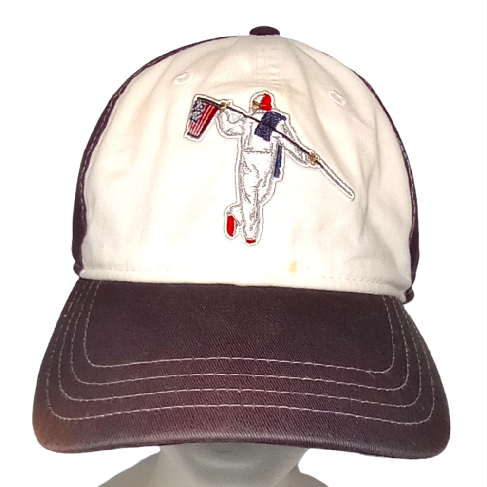 Anderson Ord Performance Looper Adjustable Embroidered White/Brown Golf Cap Hat